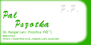 pal pszotka business card